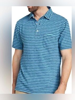 FAHERTY STRIPED POLO size XXL preppy